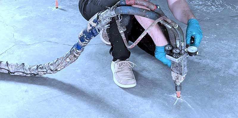 Concrete floor raising