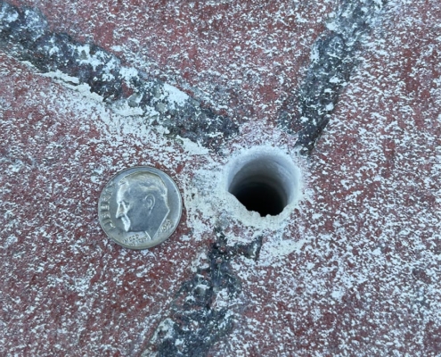 Poly Foam Drill Hole Size