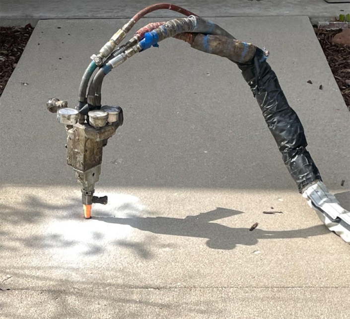 Poly foam concrete raising