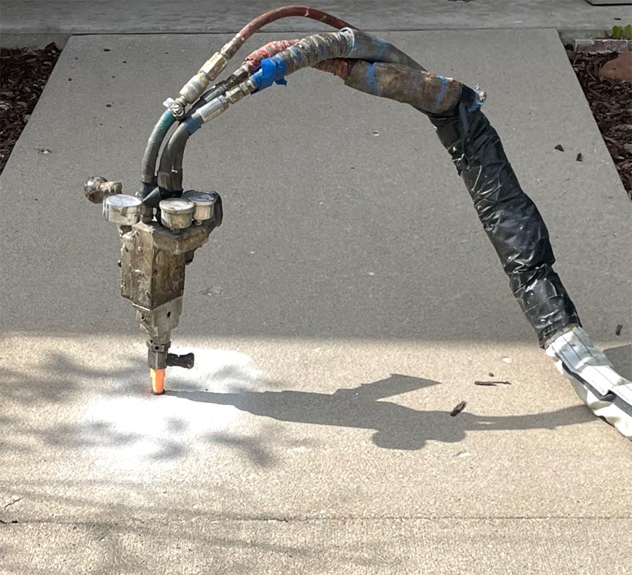 Poly foam concrete raising