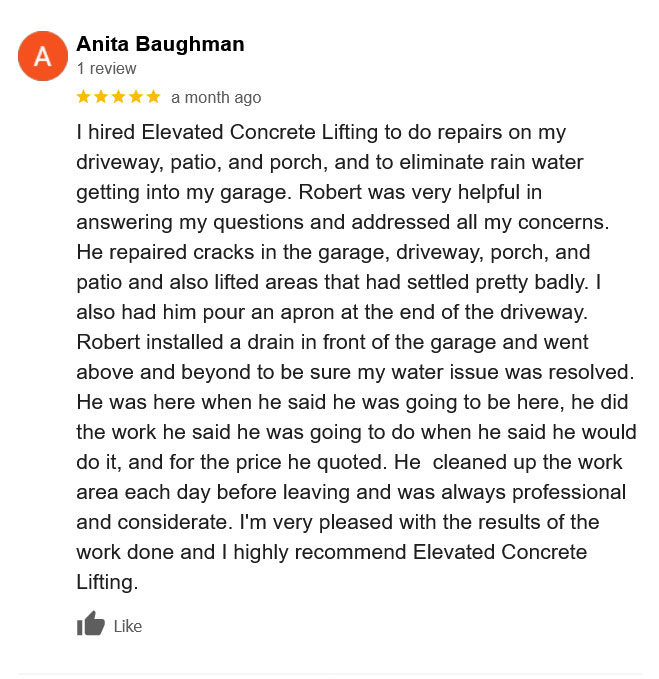 Concrete Lifting Google Review 01