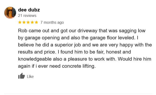 Concrete Lifting Google Review 08