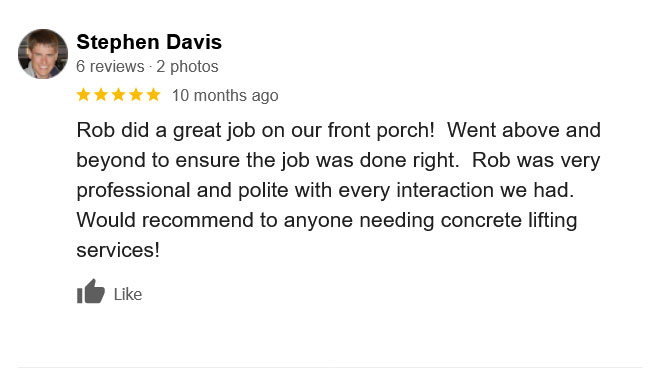 Concrete Lifting Google Review 10