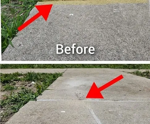 Concrete Leveling Joplin Before After