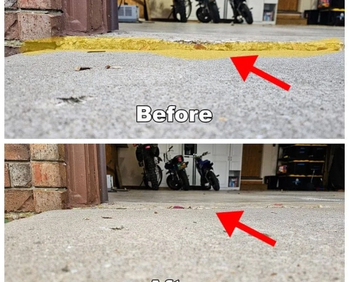 Concrete Lifting Mansfield Before after