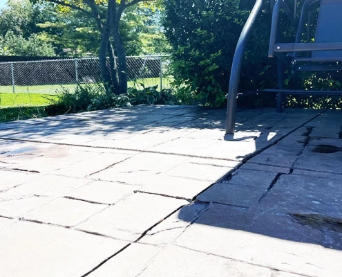 patio concrete raising near hot tub Springfield