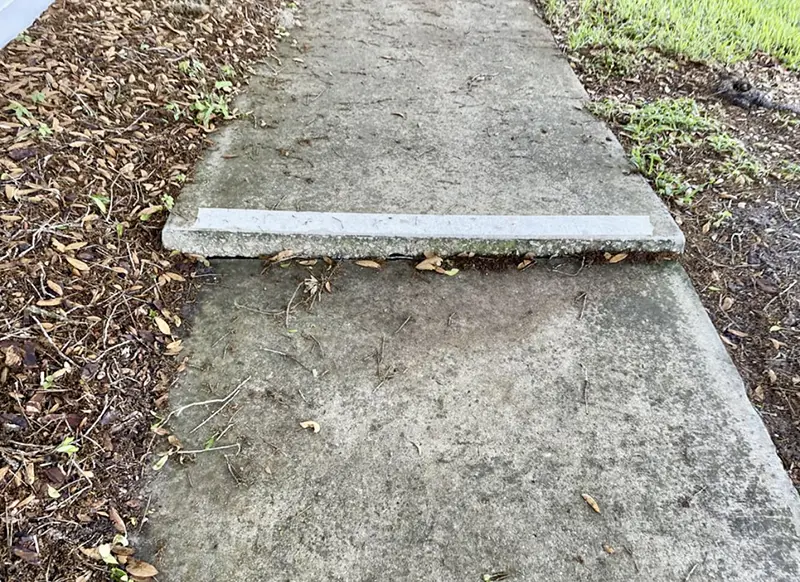 Trip hazard in my concrete