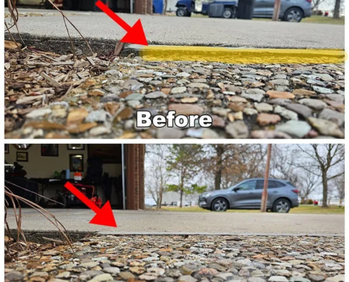 Concrete Leveling Nixa AR Before After